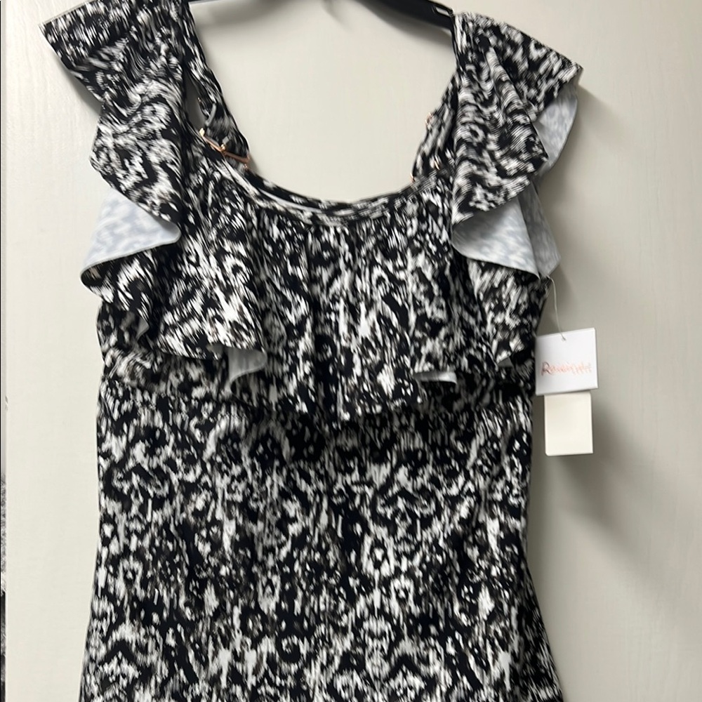 New Black and white Tankini